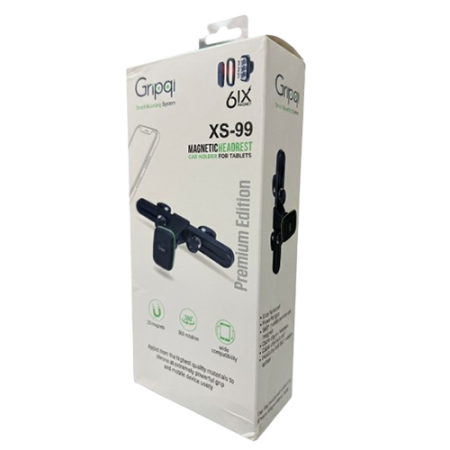Gripqi Magnetic Headrest Car Holder for Tablets XS-99